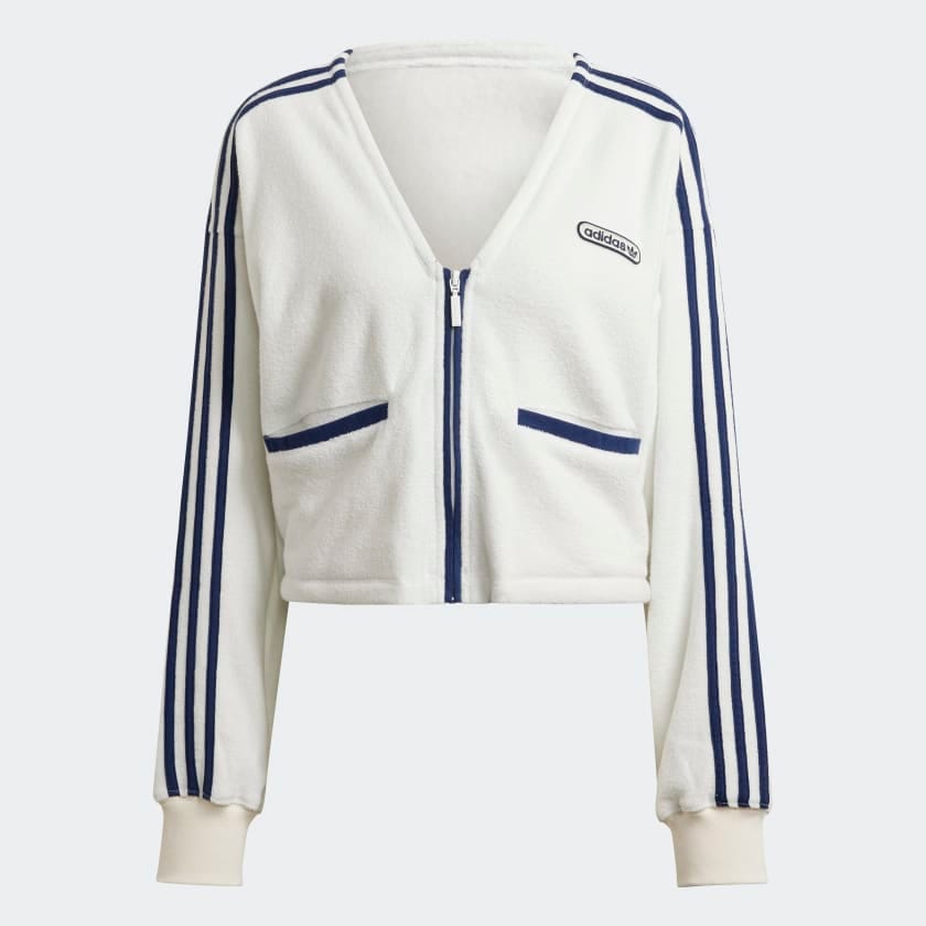 Cardigan Crop Adidas Originals TERRY TOWELLING - imagine 1